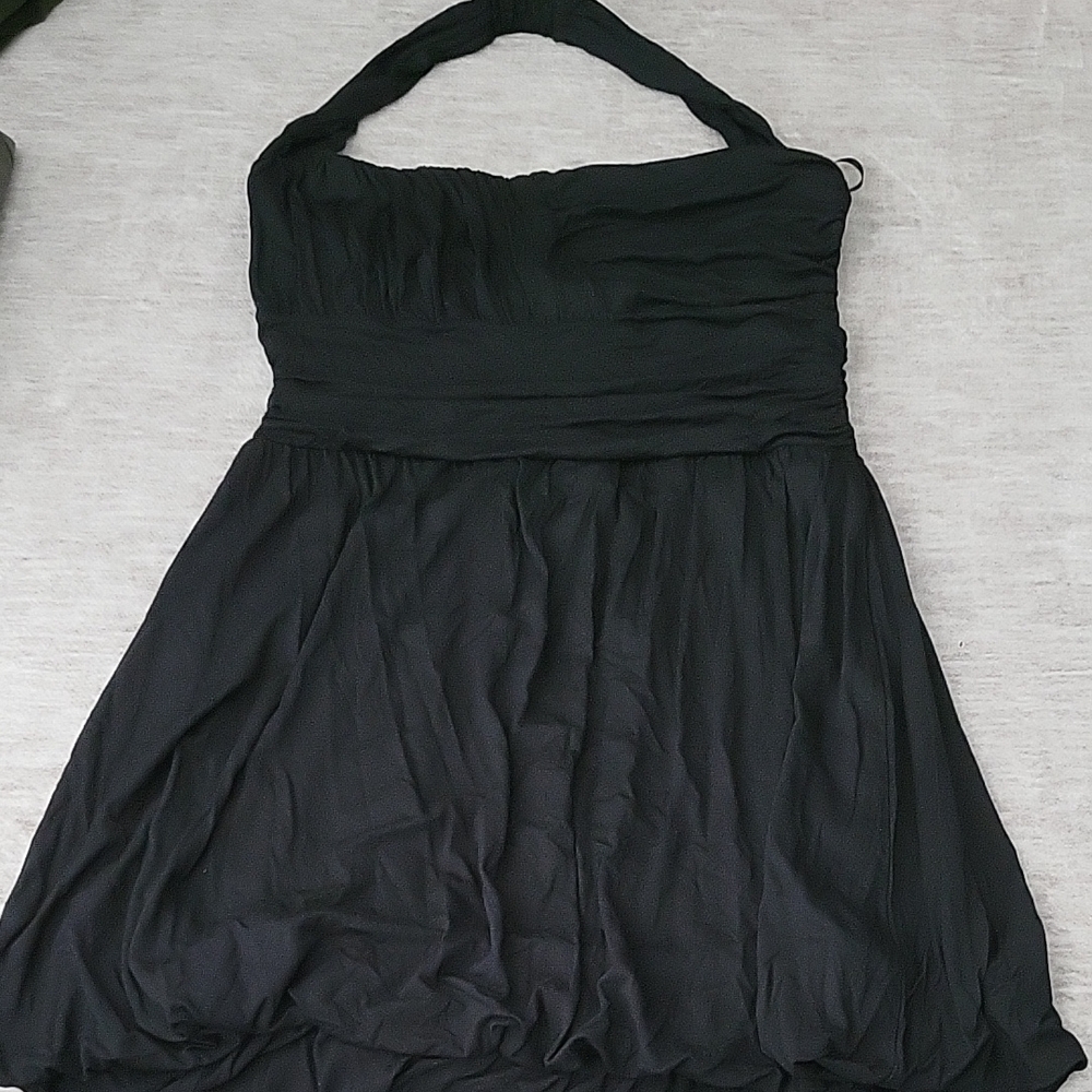 White House Black Market Halter Black Mini Dress